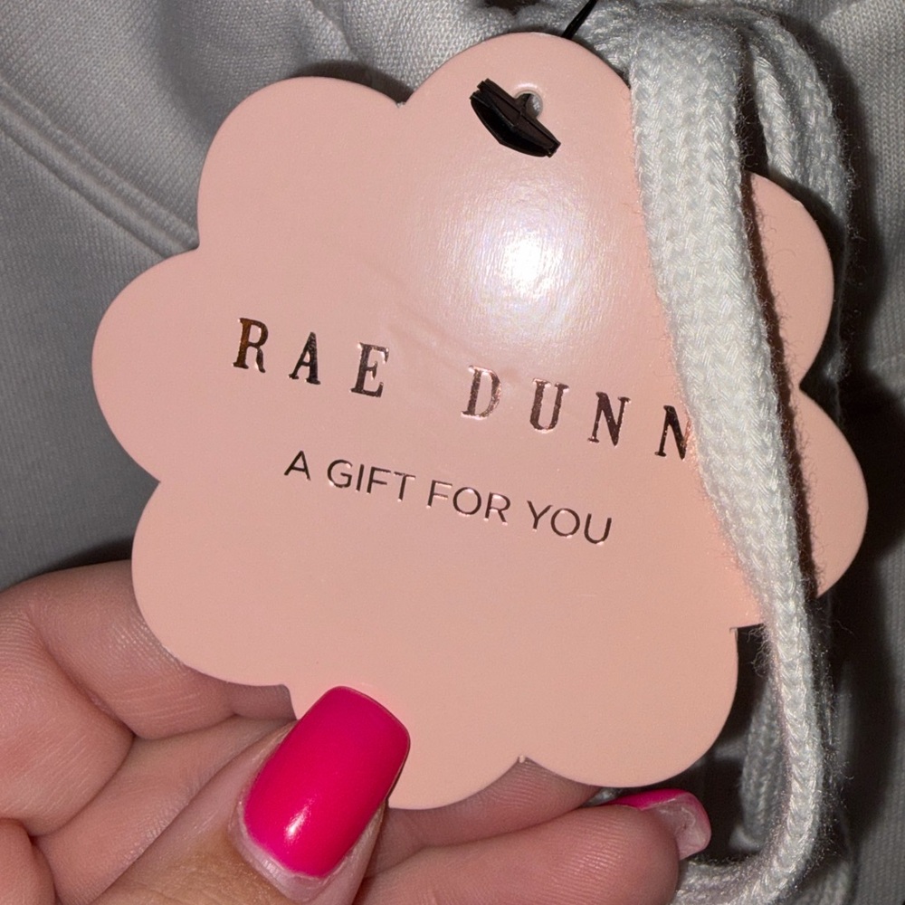 Rae Dunn “Comfy” Cream 2-Piece Lounge Set Joggers Hoodie Sweatsuit - Picture 9 of 11